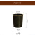 康格雅 金边黑色带花纹垃圾桶 塑料垃圾桶办公室纸篓 大号10个装(混色发不同花型)