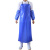 海柯帝 PVC复合围裙 加厚防水防油污耐酸碱围兜工作服蓝色款
