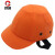 厚创 防撞安全帽 ABS内壳帽轻型防砸棒球运动鸭舌帽 橙色四孔