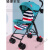 儿童推车3-6岁大童简易伞车可坐躺宝宝小孩夏季旅行幼儿手 升级版-翡翠绿 全棚款 (防驼背)