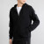 阿迪达斯 （adidas） 男装秋新款运动服针织保暖运动夹克跑步训练休闲外套上衣H46099 EB5272 黑色修身 双层针织 S