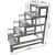 邦道尔工业加厚踏步梯铝合金踏步台移动登高梯子焊接平台梯梯凳绝缘防滑工作平台 5步高1250mm