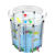 木丸子婴儿游泳桶透明 新生儿童家用可折叠加厚宝宝浴盆充气游泳池 塑料支架星空65x70升级套餐
