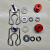 CLCEY焊工面罩卡扣头戴式焊帽卡扣电焊工安全帽专用高空不锈钢轴承 分体轴承[红色]螺母