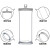 KAIJI LIFE SCIENCES 实验室标本展示瓶高硼硅密封玻璃样品瓶磨砂口加厚广口瓶 1个 75*210mm(约720ml）
