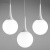 后现代单头饭厅餐厅吊灯创意北欧简泡圆球吧台个性卧室灯 单头15厘米带LED4000K灯泡