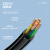  隆言 M12连接器5芯公头带线PLC传感器电缆防水阻燃航空插头线束A型弯头款5m LY-PC35C5