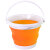 兰诗（LAUTEE）WY4009 折叠桶便携储物伸缩桶洗车水桶美术洗笔桶 10L圆橙色