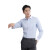 中神盾 2521 男式长袖衬衫修身韩版职业商务衬衣 蓝色竖条纹拼白领 41码 (100-499件)