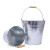 镀锌桶防汛大容量铁皮水桶便携手提白铁皮桶垃圾铁通大号镀锌桶 8L