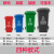 户外垃圾桶大号商用加厚带盖小区物业环卫分类桶240L升大容量厨房定制 80L加厚【蓝色】可回收物