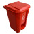 简厚 脚踏垃圾桶新国标加厚塑料户外客厅室内厨余垃圾分类大号垃圾桶 红色【有害垃圾】80L