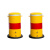 聚远 JUYUAN 钢管警示柱 黄红色隔离桩 路桩 铁立柱防撞柱 219×400mm 壁厚1.5 活动式 不含膨胀螺栓