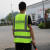 趣行 现场管理Site Management 拉链式荧光绿色反光衣 反光背心 交通环卫安全警示马甲安全标识