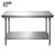 柏钢 201不锈钢工作台双层置物架操作台定制商用打荷台桌子包装台100*50*80cm
