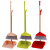 海斯迪克 gnjz-1234 商用塑料软毛扫把簸箕套装 办公室扫帚垃圾斗组合  红色（12套）