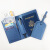 狄泽DIZE护照行李牌保护套旅行证件收纳包多功能带笔插走线油边pu皮革包 红色