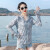 帝黛（DIDAI）UPF50+防晒衣外套女新品夏装女装轻薄风衣短款大码女装女士防晒服 迷彩灰 XL建议（115-130）斤