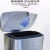 威陆 垃圾桶 20升不锈钢银色脚踏款废弃口罩垃圾桶