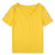 夏天女士短袖丅雪衫学生丁恤V领T恤棉质上衣2020韩版棉质半袖ins 黄色 L