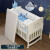 邦乐迪升级白色婴儿床多功能实木摇摇床带床档可拼接大床新生双层婴儿床 婴儿床+棕垫+床品（备注花色） 双层大床（118x68cm）0-7岁