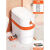 垃圾桶家用厨房卫生间专用客厅卧室大号带盖商用厕所自动打包纸篓 15L白橙自动打包垃圾0接触送30只垃圾袋.