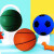 DBHLPGIAN篮球7号球室内球框儿童训练大号海绵拍拍球球类玩具运动 黄条纹弹力升级 海绵球7#号球