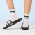 阿迪达斯 （adidas）人字拖鞋男鞋 23夏季新款休闲沙滩鞋防滑人字拖运动凉鞋拖鞋男 GZ5922/黑白三条纹 40.5