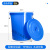 定制圆形垃圾桶塑料户外环卫工业大容量家厨房商用加厚带盖大号收 160升蓝色有盖送袋子
