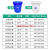 大号垃圾桶户外塑料环保酒店餐厨工业商用圆形带盖大容量收纳水桶 220型(120升)+盖 (白色)