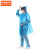 京洲实邦  一次性雨衣长款全身透明户外旅游分体便携雨披B 热带橙色6丝 均码