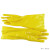 045加长浸塑手套 PVC防水防酸碱耐油棉毛布内衬工业防化手套 45cm黄色PVC手套