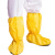 LISM防滑鞋套防靴套危化品防护学品 碱化液体PVC耐酸防水防化车间 黄色100双 均码