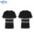 中环力安 反光T恤背心反光马甲施工安全衣服荧光短袖速干衣 黑色两条 XL