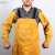 电焊牛皮套袖护袖防火烫耐高温焊工焊接防护袖套松紧劳保套袖加长 黄色 整皮护袖
