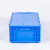 知旦 物流箱 外径:605*400*230mm方形胶筐工业周转筐服装周转箱快递物流运输箱 ZWL-600230F 蓝色翻盖