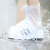 丰稚 PVC防滑防水加厚防雨鞋套 成人男女耐磨雨鞋套  磨砂白 S码（1双） 