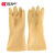 成楷科技 CKS-RJ01 橡胶手套 劳保防滑防水防油污工作手套 黄色 1双