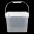 誉享之家 透明水桶 塑料桶 密封打包桶 涂料桶 8L(方形白盖)带提手