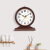 北极星（POLARIS）挂钟 古典欧式座钟表复古客厅装饰台钟创意12英寸卧室床头时钟70090-2木纹色
