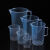 烧杯量杯50ml-5000ml毫升量杯加厚材质量筒塑料带刻度容量瓶 1000ML (1只)