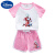 迪士尼（Disney）女童奥特曼夏季套装儿童T恤衣服男孩短袖短裤宝宝睡衣两件套新品 Q46-粉色两件套 90cm