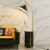 置物架一体落地灯北欧客厅卧室书房简约创意带抽屉的设计感床头灯 白色一个抽屉(遥控调光)