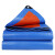 趣行 户外防雨布 货车篷布PE双面覆膜雨棚布防水油布 塑料布装修防尘遮阳隔热苫布 2*3米 蓝橘色