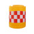 橙央 滚塑水马防撞桶圆柱形塑料隔离桶高速路口道路交通注水反光 船型防撞桶(红白反光膜)
