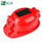 品之德 双风扇安全帽太阳能可充电制冷风扇带灯夏季工地防晒遮阳帽风扇头盔 红色16000双风扇 