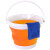 兰诗（LAUTEE）WY4009 折叠桶便携储物伸缩桶洗车水桶美术洗笔桶 10L圆橙色