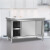 幸蕴 不锈钢工作台操作台面桌子带拉门商用专用烘焙台储物台加厚120*80*80cm双通