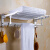 黛惑浴室太空铝毛巾杆浴巾架 卫生间可折叠单层毛巾架带挂钩 卫浴挂件 件 家装节