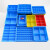 梓萤岔长方形塑料盒子分格箱零件多格螺丝盒整理盒周转箱 24格箱蓝色/外径442*310*74 蓝色新料